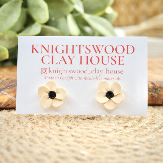 Ivory Flower Studs