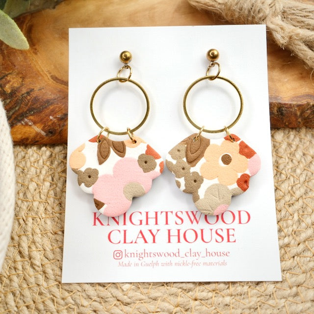 Carroll Dangles in Fall Floral