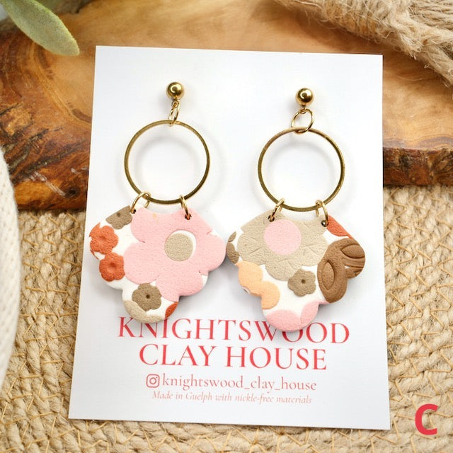 Carroll Dangles in Fall Floral