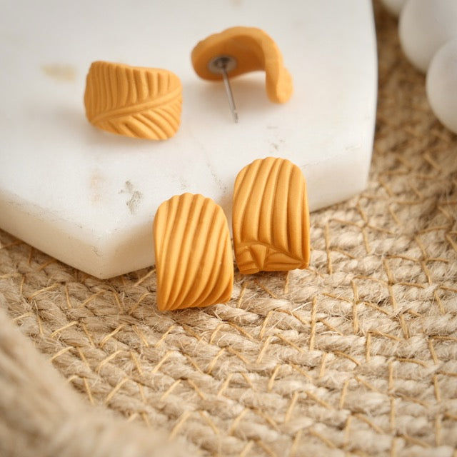 Itty Bitty Wrap Studs in Harvest Yellow