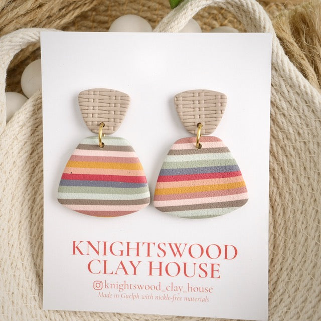 Norfolk Bell Dangles in Retro Stripes