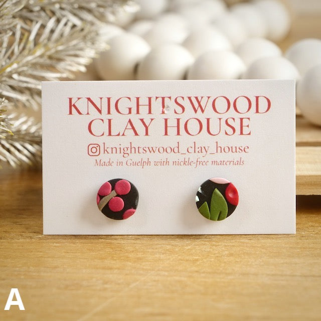 Micro Studs in Vintage Botanical