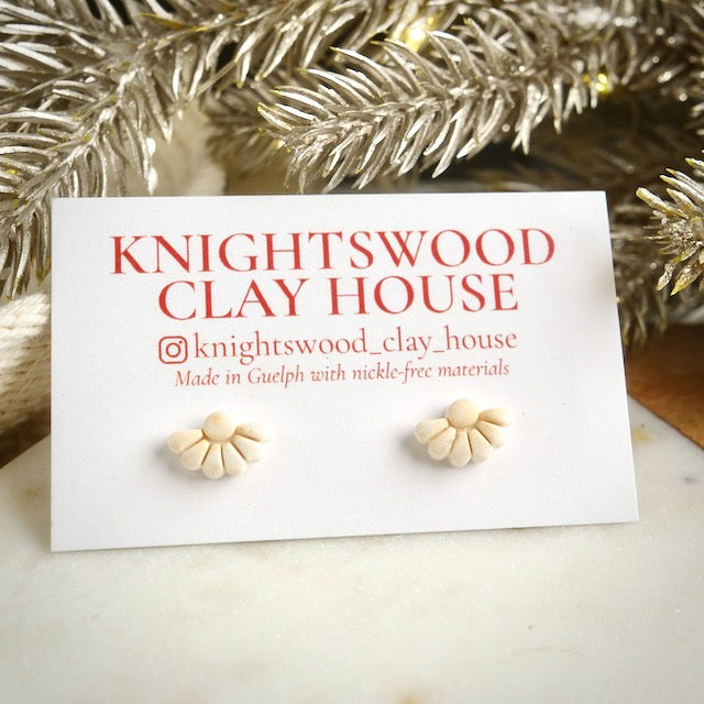 White Flower Studs