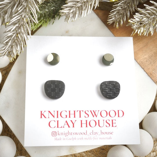 Stud 2 Pack with Forest Light Micro Studs and Back Ratan Studs