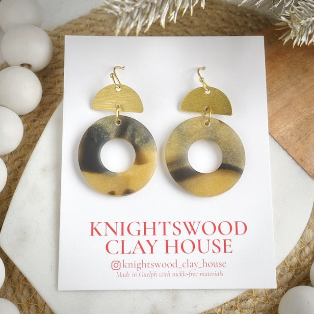 Tortoise Shell Dangles on Hooks