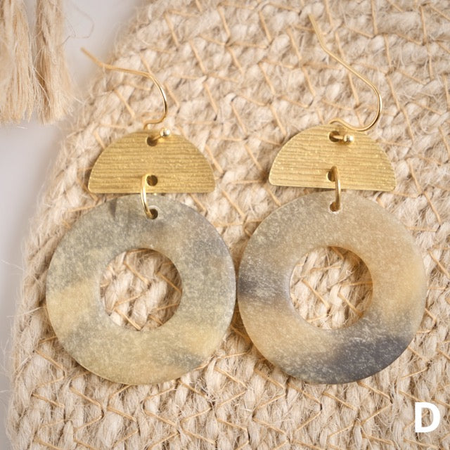 Tortoise Shell Dangles on Hooks