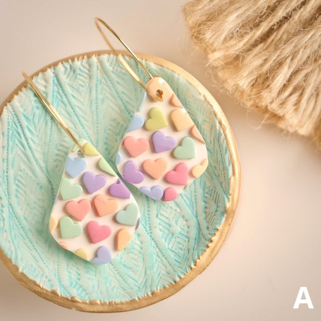 Grange Hoops in Candy Heart Mosaic