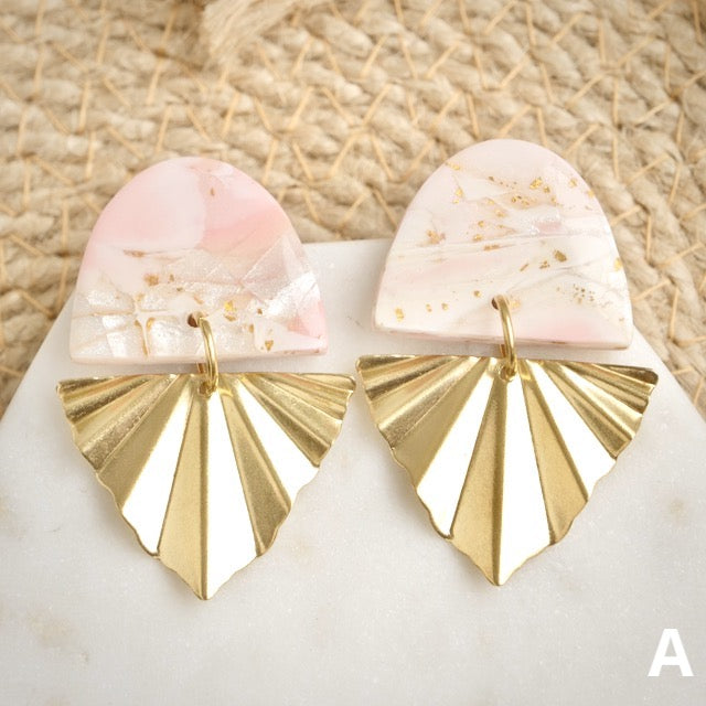 Merion Dangles in Pink Opal