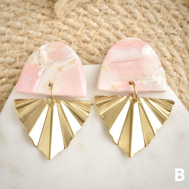 Merion Dangles in Pink Opal