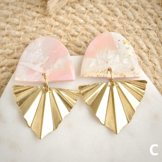 Merion Dangles in Pink Opal