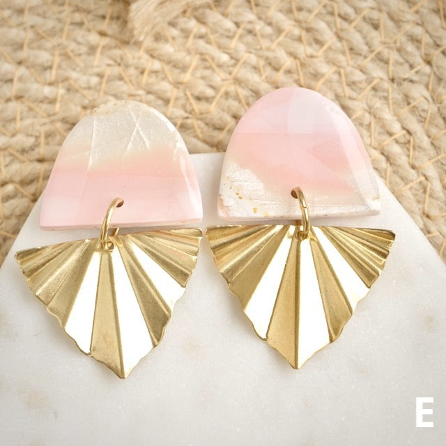 Merion Dangles in Pink Opal