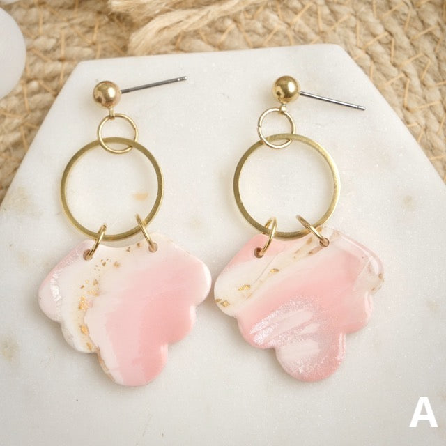 Carol Dangles in Pink Opal