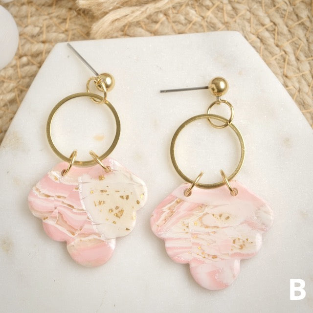 Carol Dangles in Pink Opal