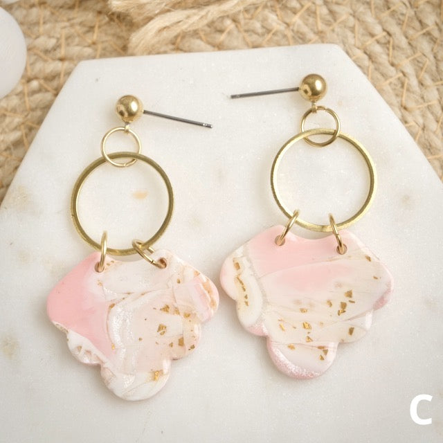 Carol Dangles in Pink Opal