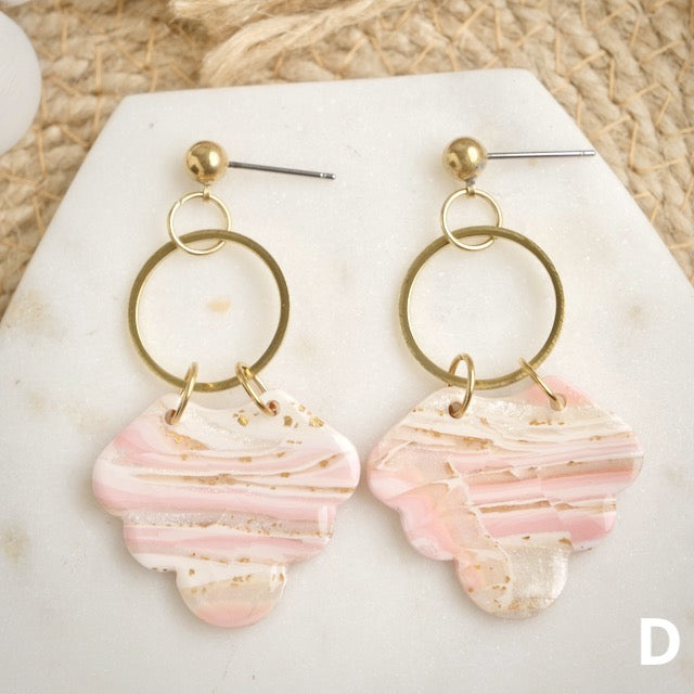 Carol Dangles in Pink Opal