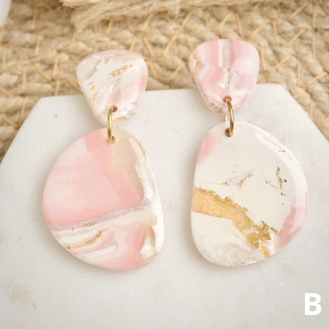 Robin Dangles in Pink Opal