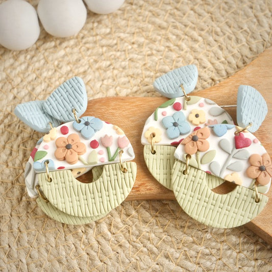 Sherwood Stacks Dangles in Folk Art Floral