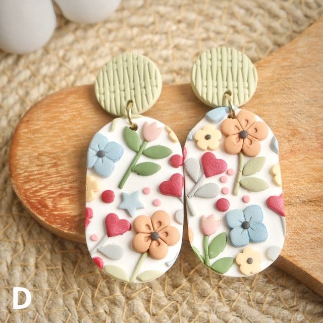 Yarmouth Dangles in Folk Art Floral