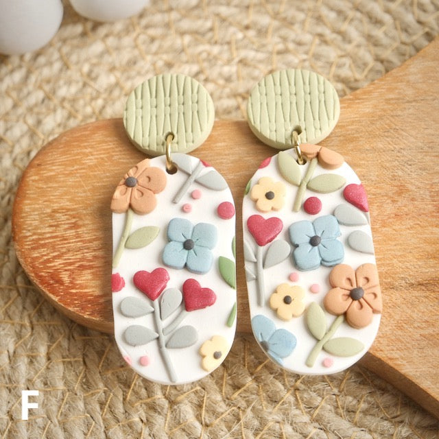 Yarmouth Dangles in Folk Art Floral