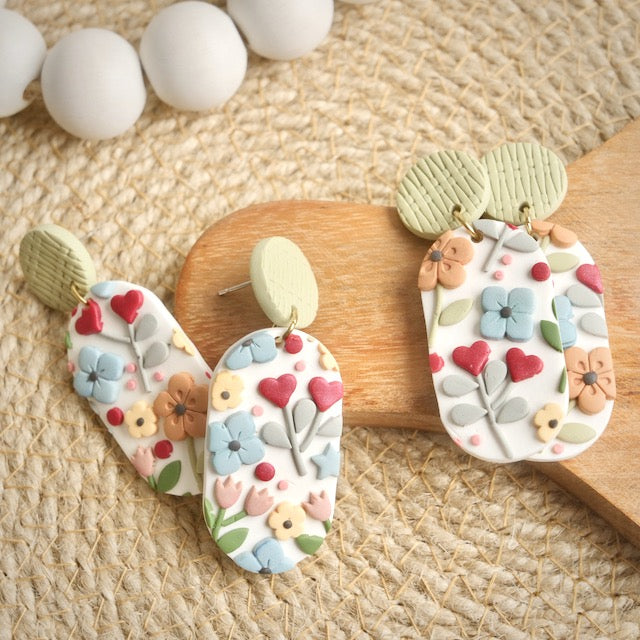 Yarmouth Dangles in Folk Art Floral