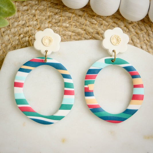 Jane Ovals in Strip Stripe