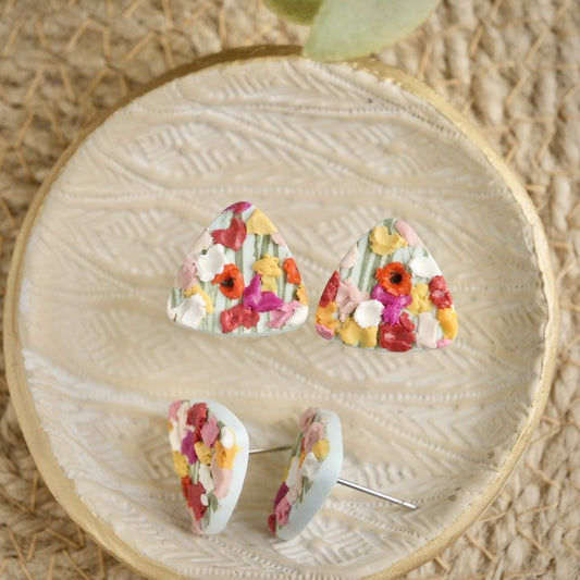 Reuleaux Studs in Wildflower