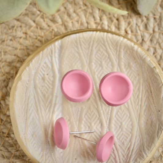 Button Studs in Pink