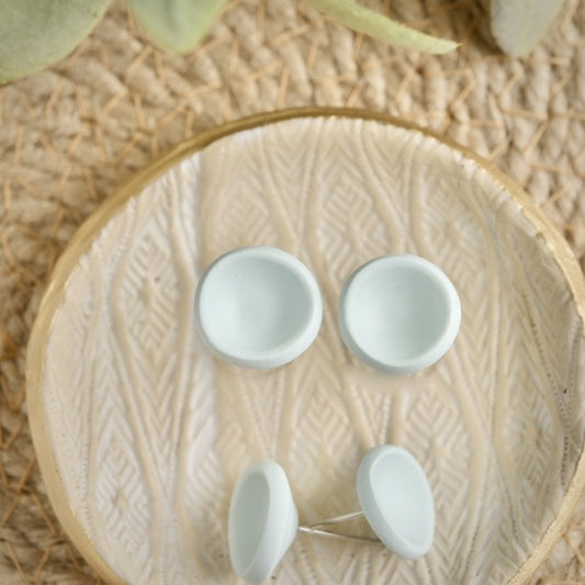 Button Studs in Sky Blue