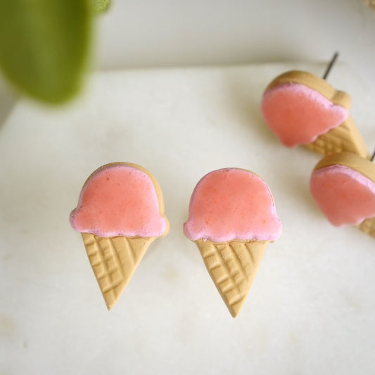 Ice Cream Cone Studs