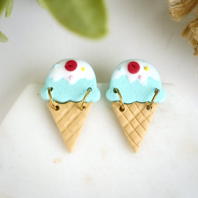 Ice Cream Dangles in Blue