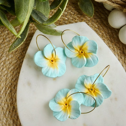 Hoops in Tropical Floral in Blue