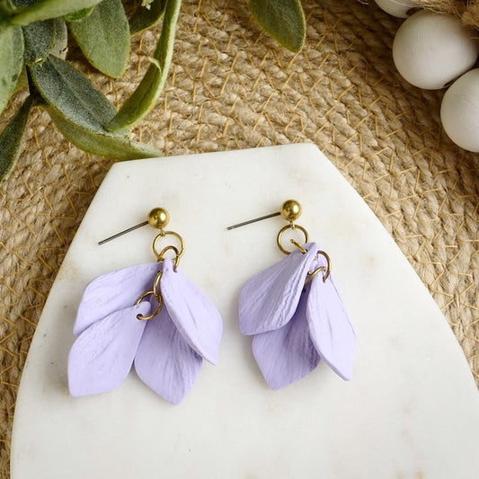 Purple Petal Dangles