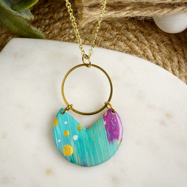 Necklace in Painted Clay