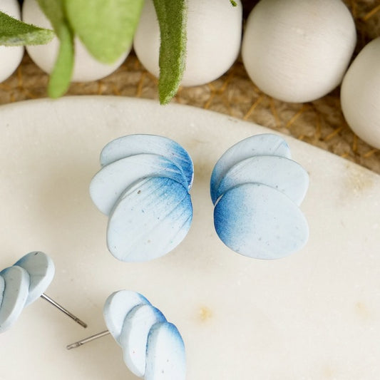 Blue Petal Studs