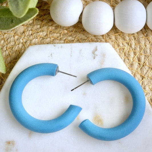 Clay Hoops in Blue
