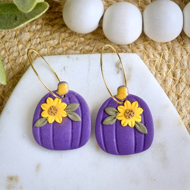 Pumpkin Hoops in Purple