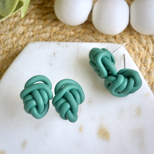 Knot Studs in Turquoise