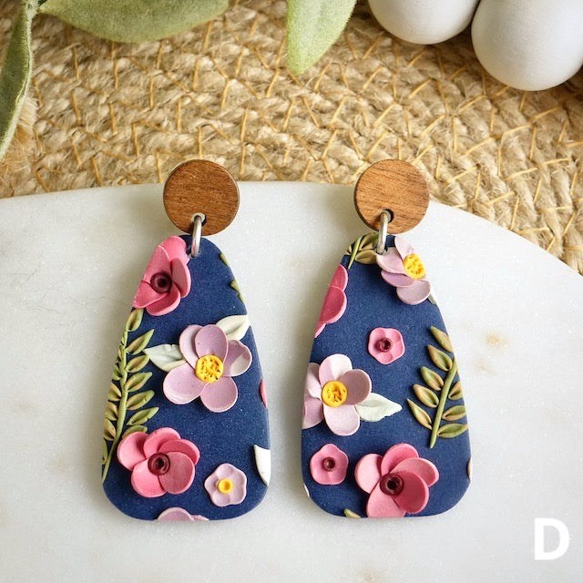 Clara Dangles in Blush and Blue