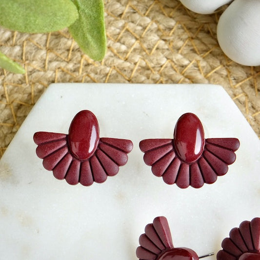 Studs in Burgundy