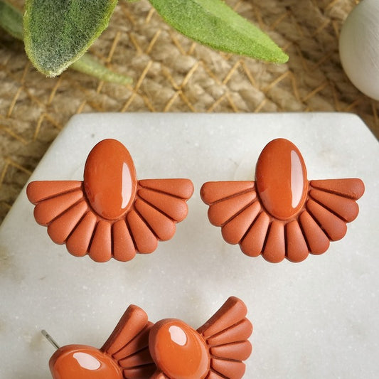 Studs in Burnt Pumpkin