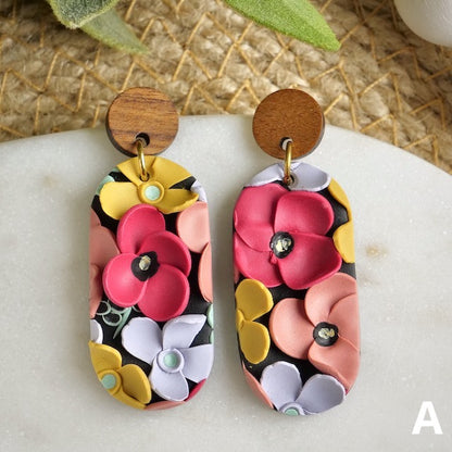 Dangles in Poppy Floral