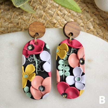 Dangles in Poppy Floral