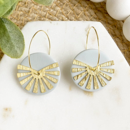 Carden Hoops in Blue Grey