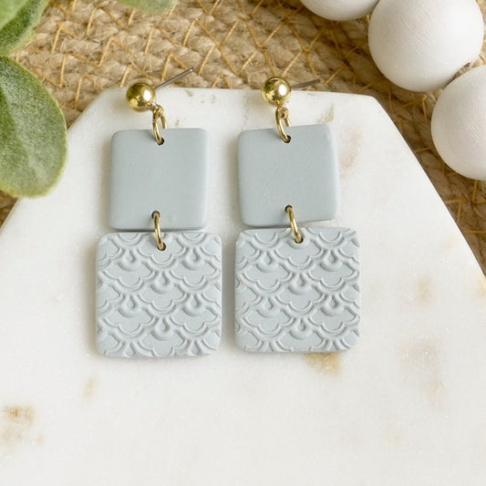 Stack Dangles in Blue Grey