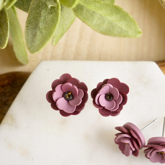 Circle Studs in Floral