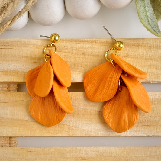 Petal Dangles in Orange