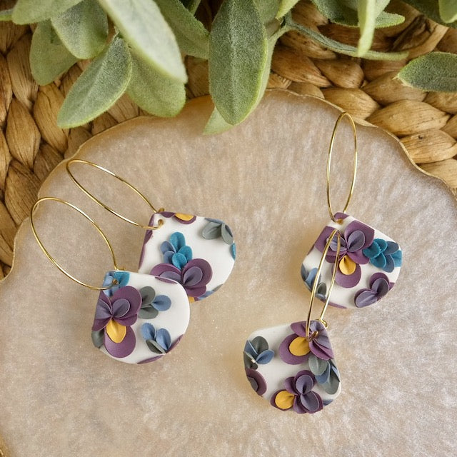 Phelan Hoops in Violet Flowers