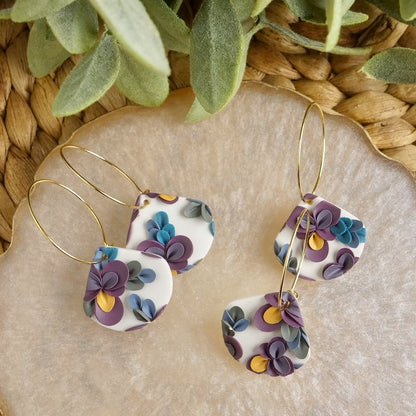 Phelan Hoops in Violet Flowers