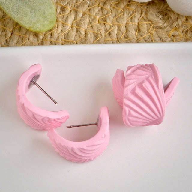 Mini Hoops in Pink