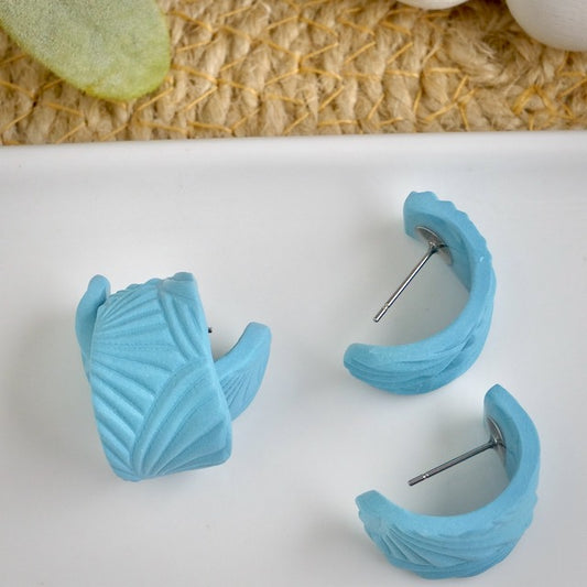 Mini Hoops in Blue